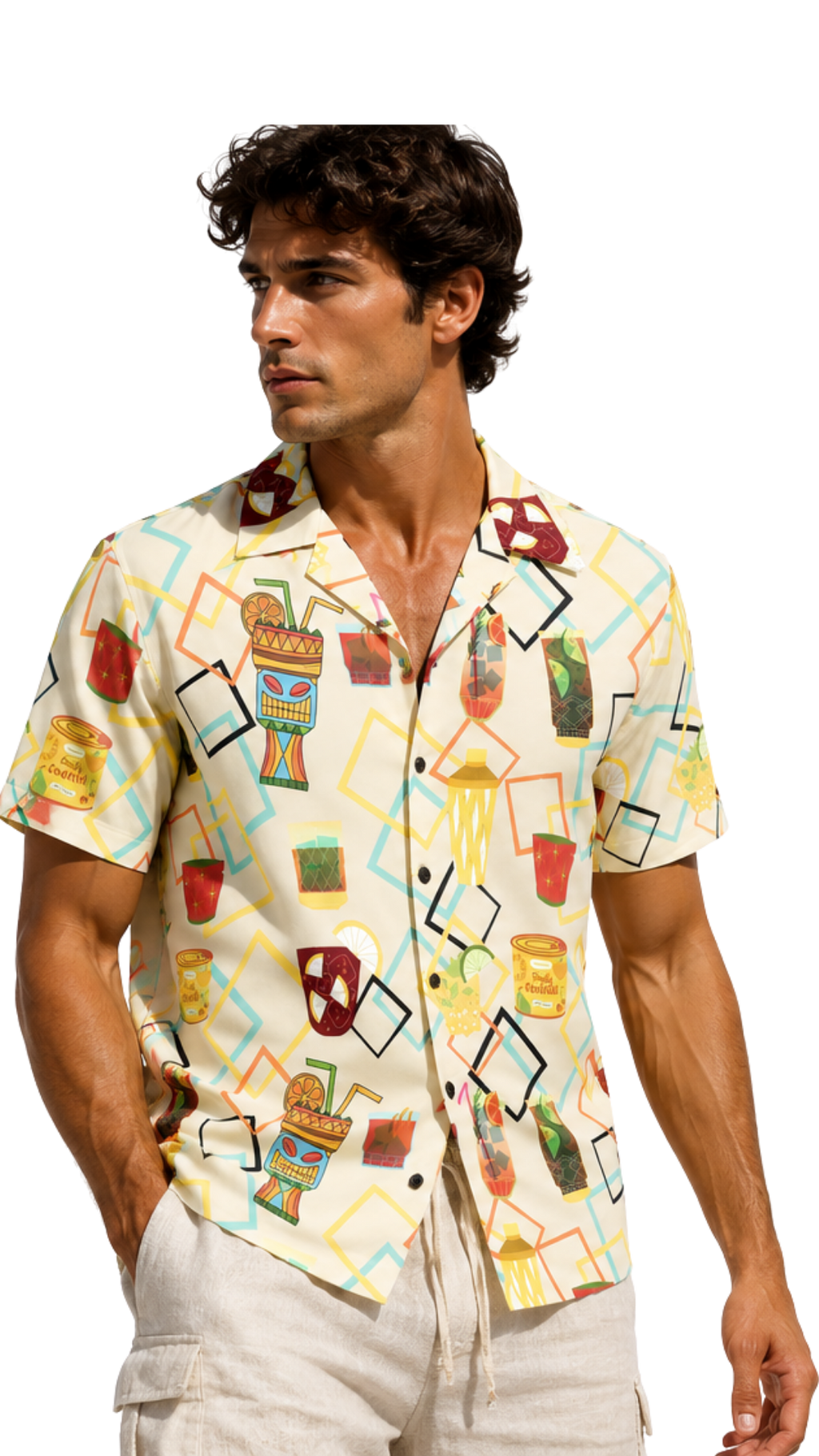 Tiki Cocktails Men's Hawaiian Shirt