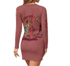 Pinot Noir Pinup Women's Long Sleeve Dress