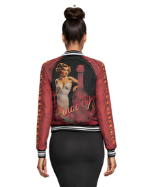 Pinot Noir Pinup Women's Bomber Jacket