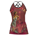 Pinot Pinup Women's Criss-Cross Open Back Tank Top