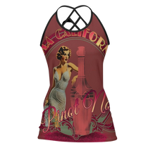 Pinot Pinup Women's Criss-Cross Open Back Tank Top