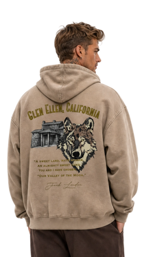 Jack London Wolf Sunfade Zip Hoodie