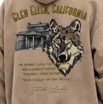 Jack London Wolf Sunfade Zip Hoodie