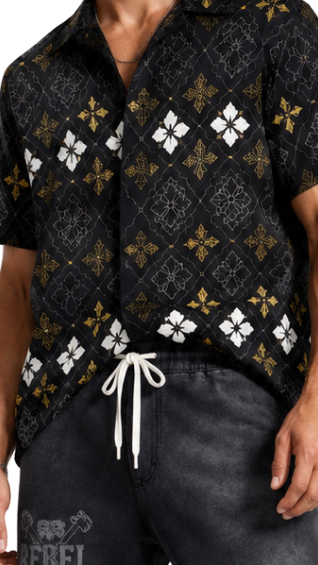 Batik Print Men's Polo Shirt Main image