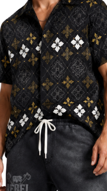 Batik Print Men's Polo Shirt