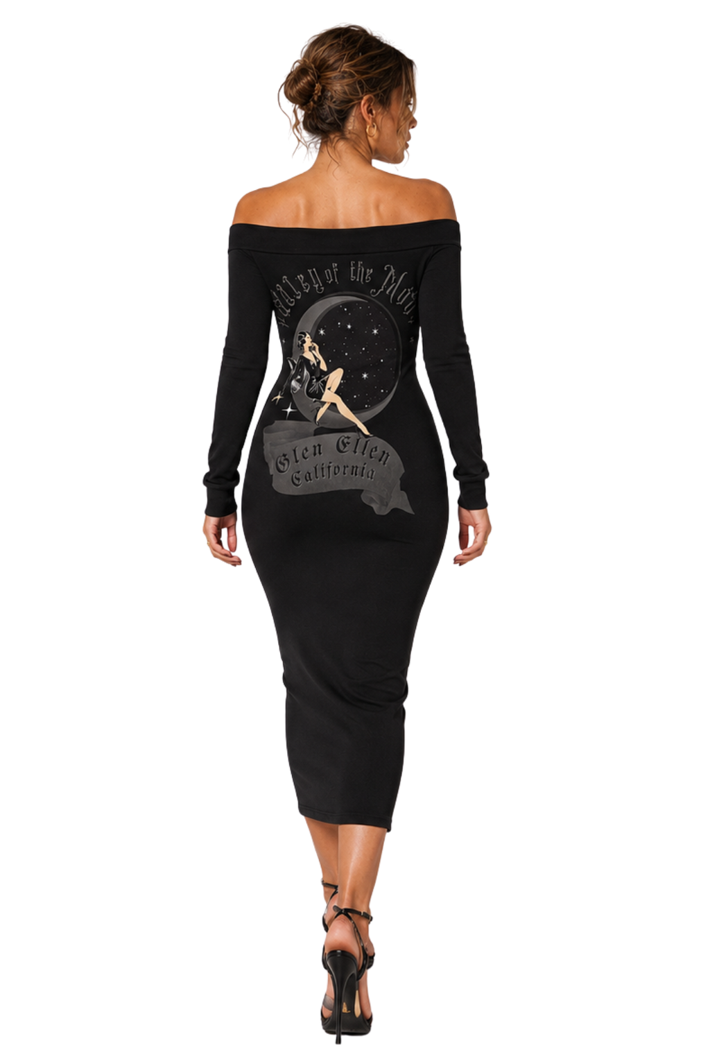 Vamp Off-the-Shoulder Long Sleeve Dress