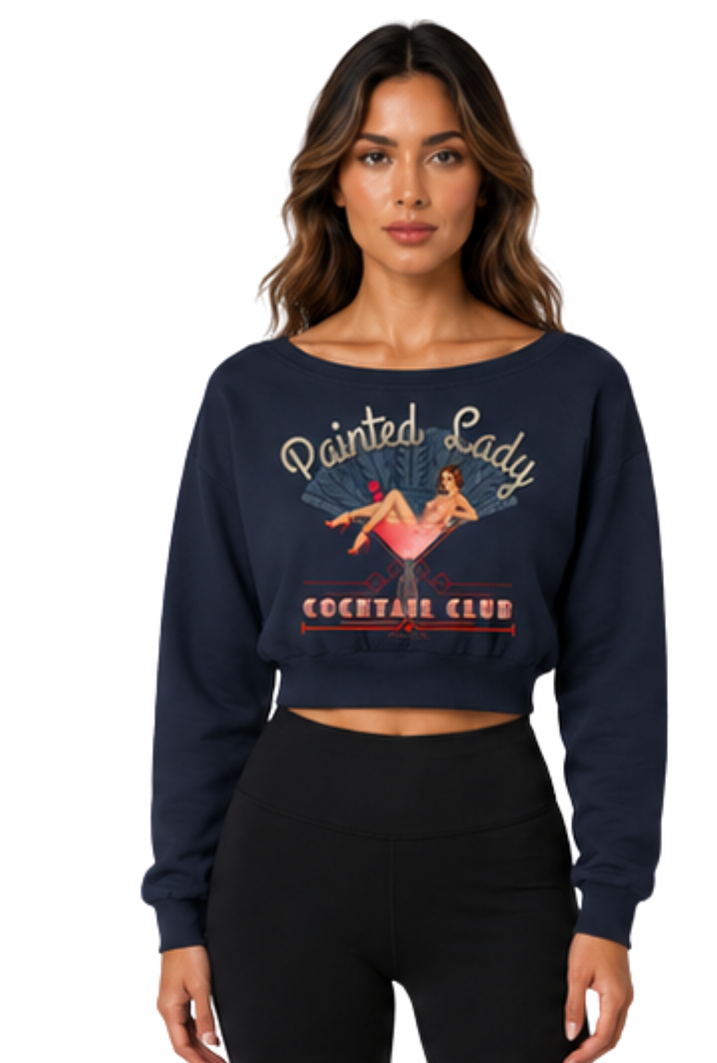 Retro Cocktail Club Women's Off-Shoulder Sweatshirt