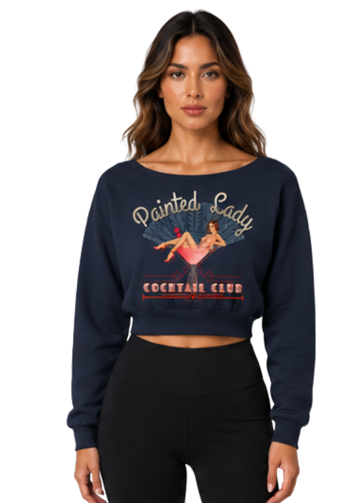 Retro Cocktail Club Women's Off-Shoulder Sweatshirt
