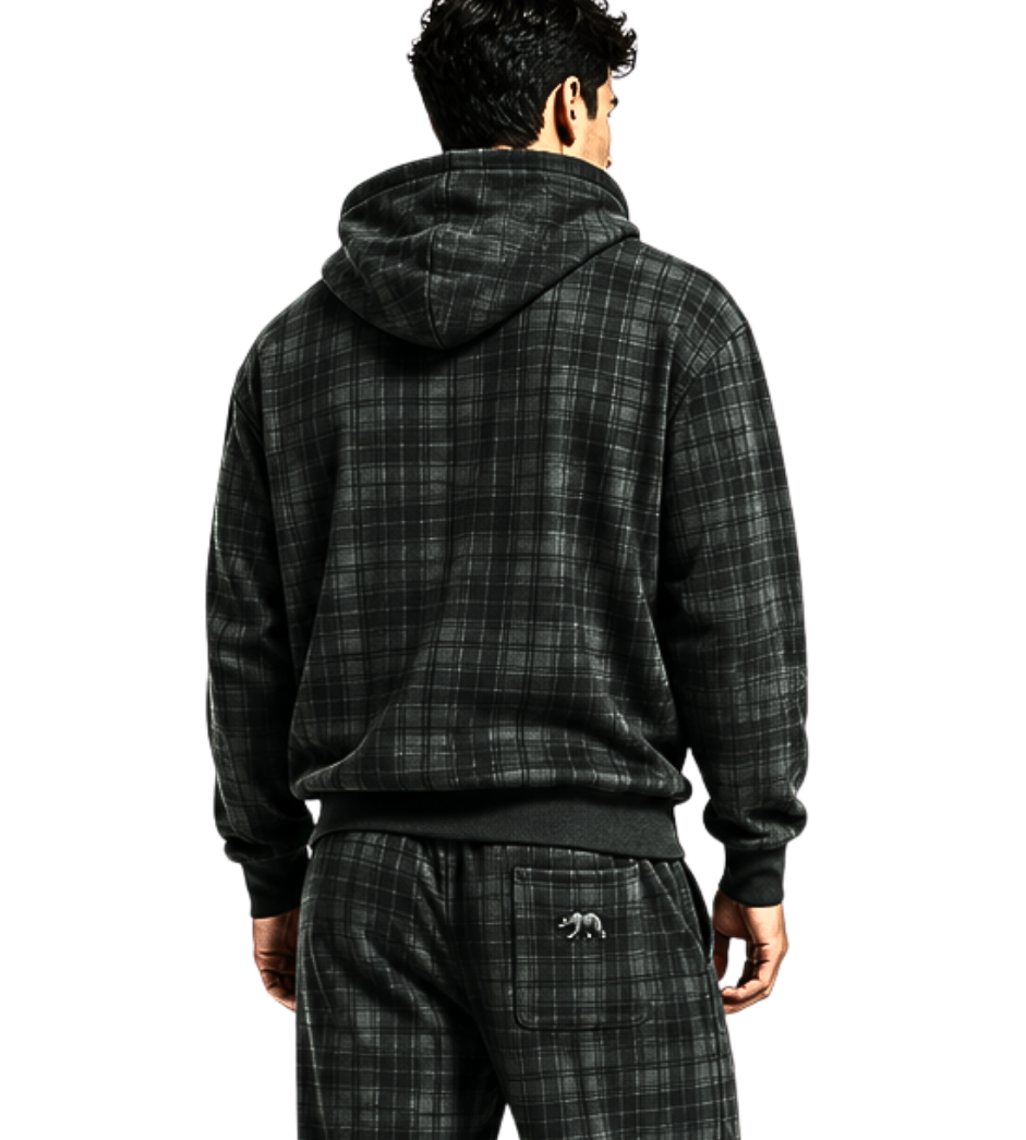 California O.G. Plaid Color Block Hoodie Secondary image