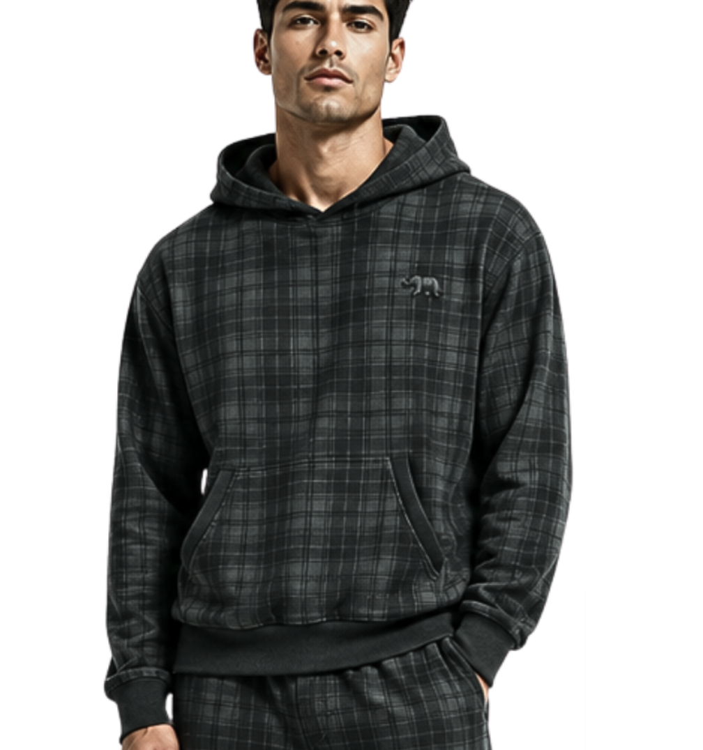 California O.G. Plaid Color Block Hoodie Main image