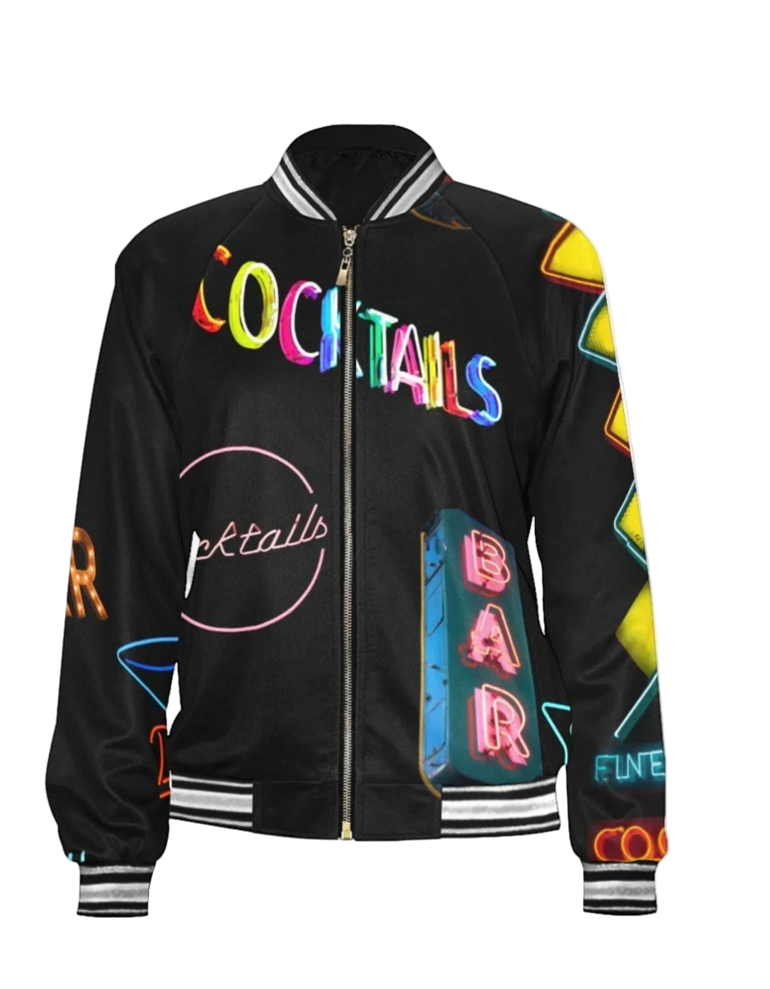 Vintage Neon Cocktails Bomber Jacket Main image
