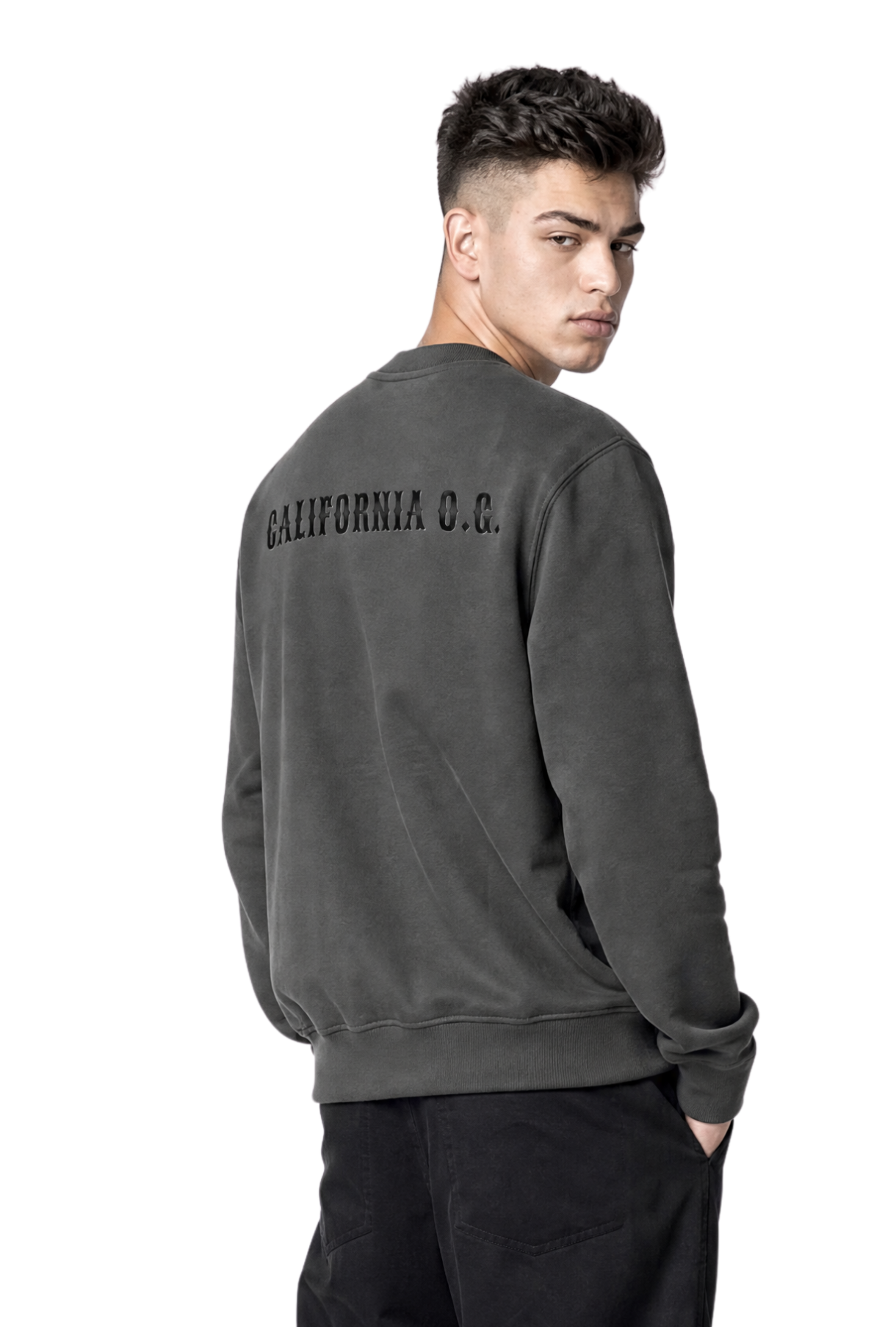 California O.G. Essential Zip-Up Fleeced Varsity Jacket