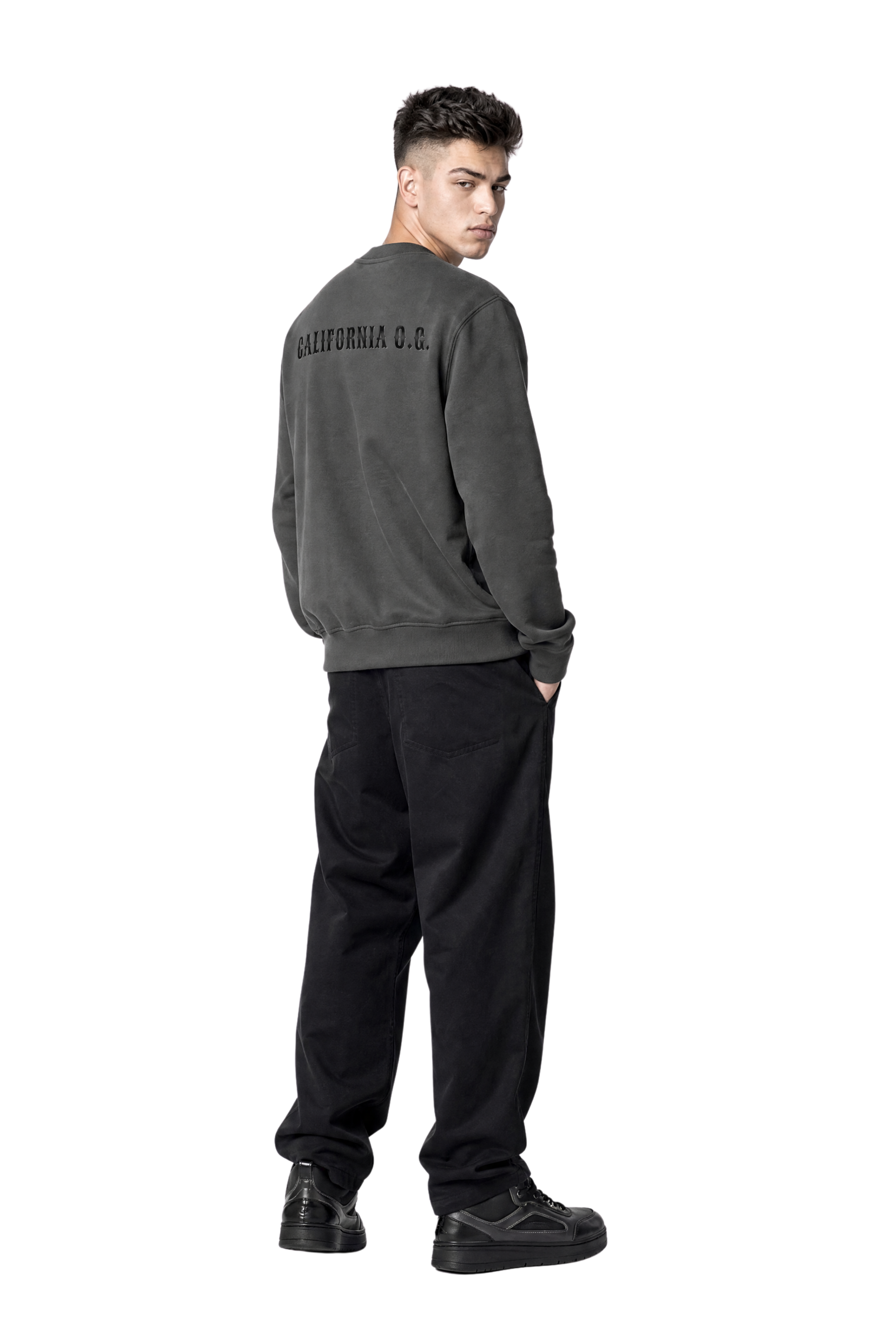 California O.G. Essential Zip-Up Fleeced Varsity Jacket