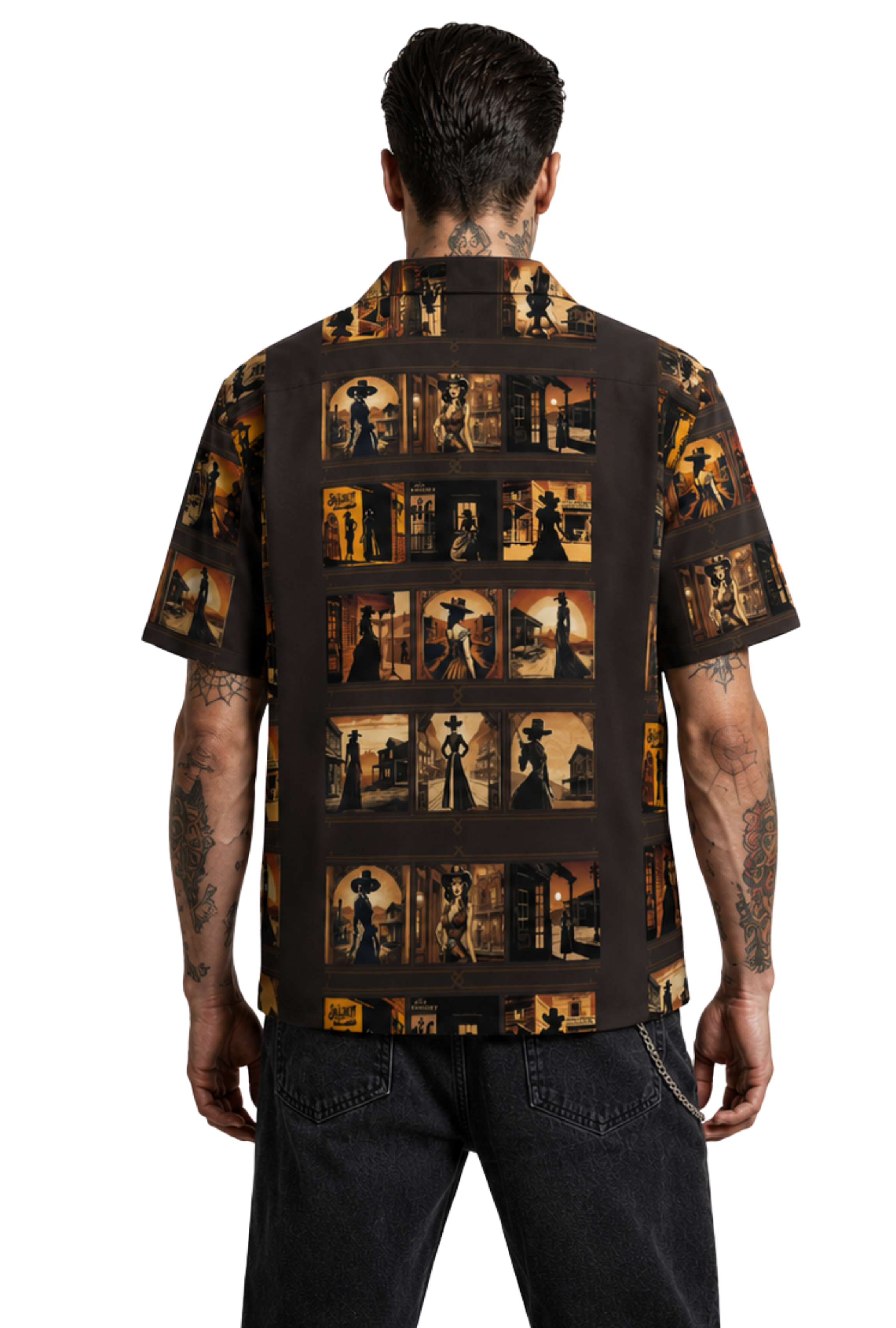 Western Saloon Men's Cuban Collar Shirt Secondary image