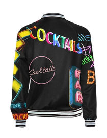 Vintage Neon Cocktails Bomber Jacket
