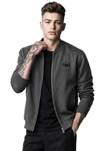 California O.G. Essential Zip-Up Fleeced Varsity Jacket
