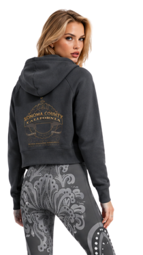 Sonoma County Wine Country Original Cropped Zip-Through Hoodie
