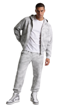 California O.G. Men's Dirty Washed Zip-Up Fleece Hoodie