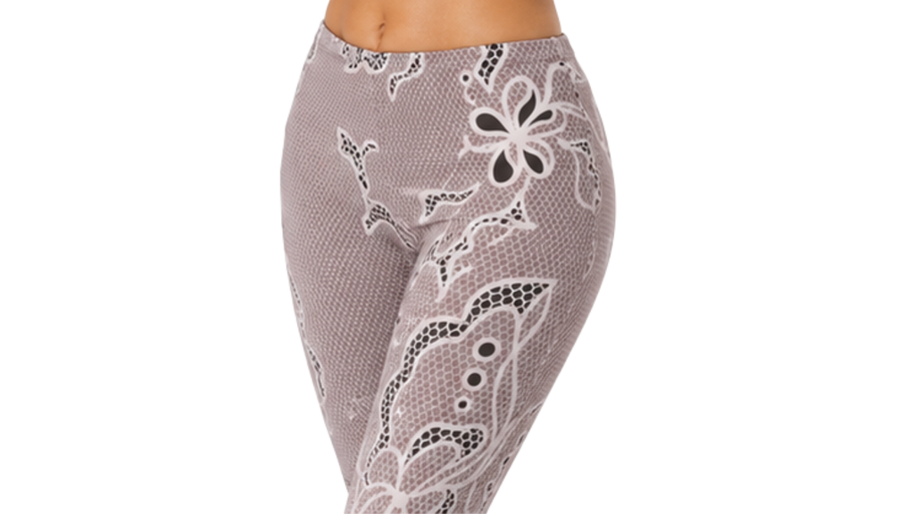 Rose Lace Print Women's High-Waist Legging