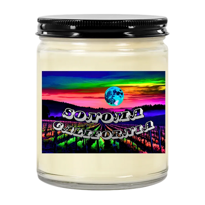 SONOMA CALIFORNIA PSYCHEDELIC Soy Candle – 9oz Clear Jar