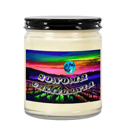 SONOMA CALIFORNIA PSYCHEDELIC Soy Candle – 9oz Clear Jar
