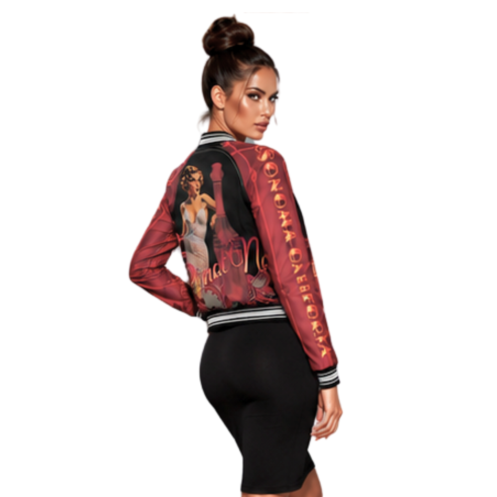 Pinot Noir Pinup Women's Bomber Jacket Main image