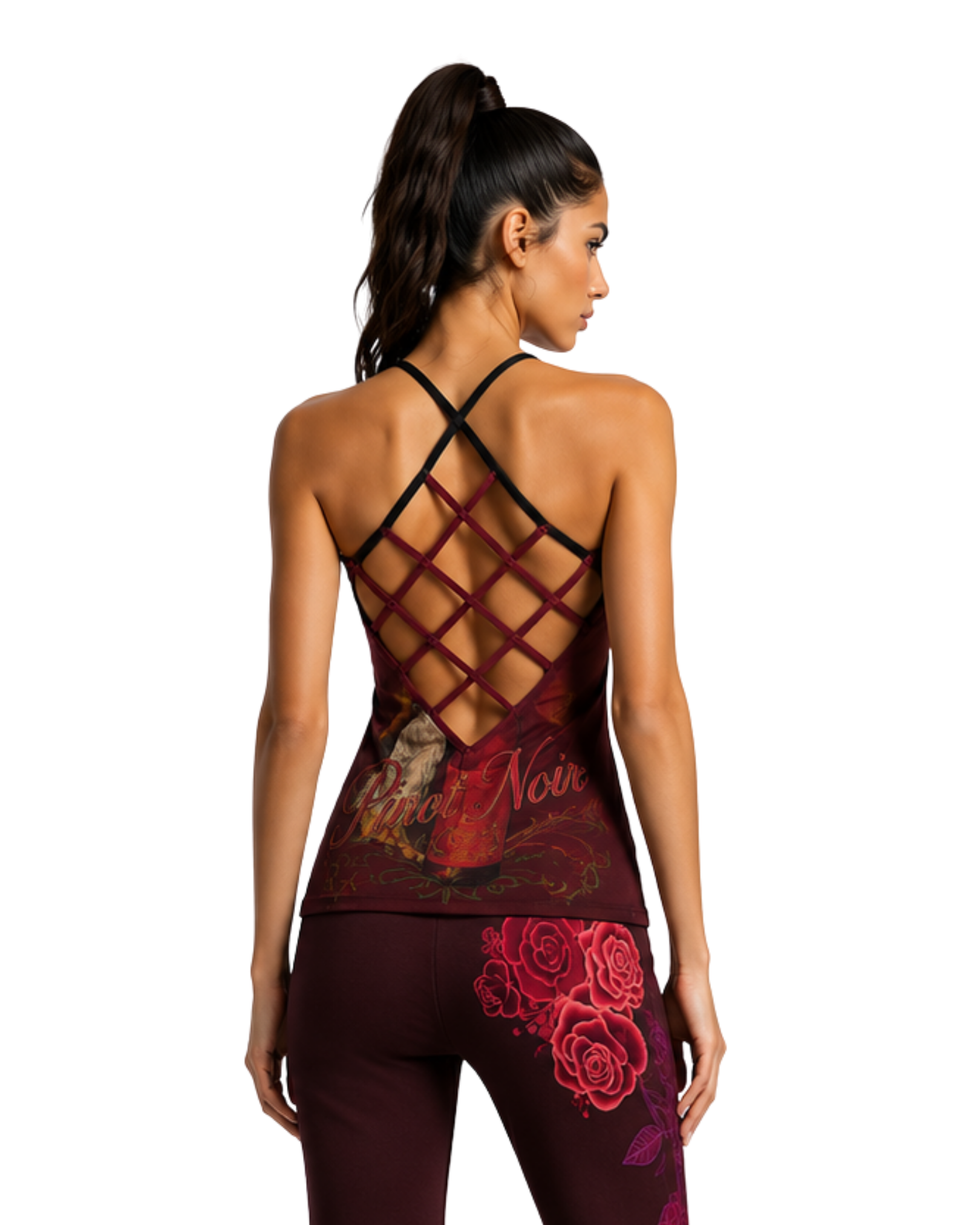 Pinot Pinup Women's Criss-Cross Open Back Tank Top Main image