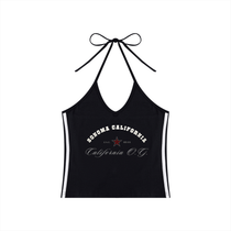 Women's Color Block Halter Crop Tank Top