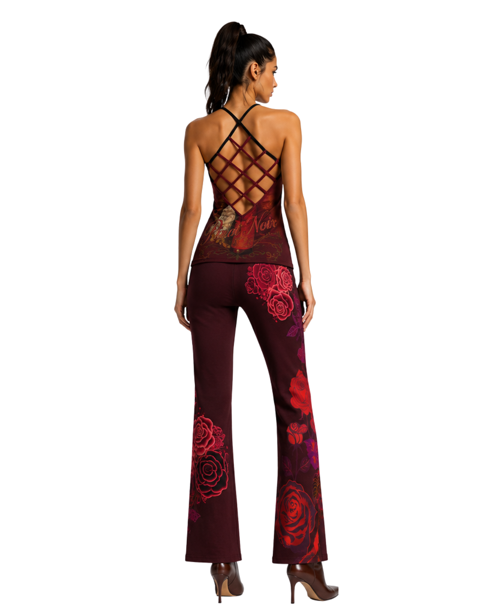 Pinot Pinup Women's Criss-Cross Open Back Tank Top