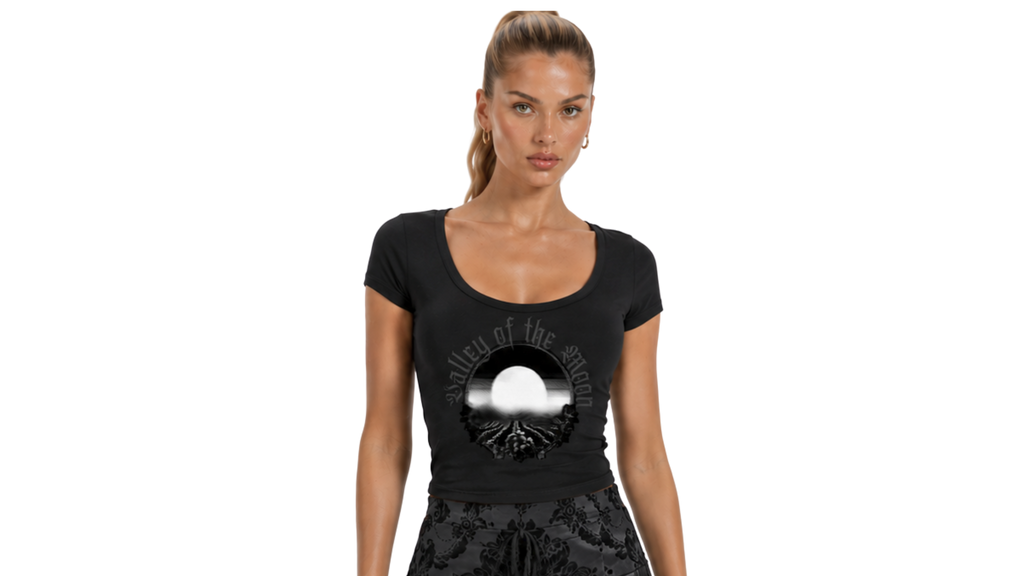 Valley of the Moon V-Neck Bodycon Women's T-Shirt