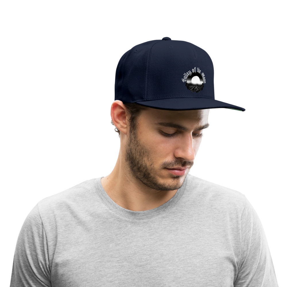 Valley of the Moon Gothic Snapback Baseball Cap - navy