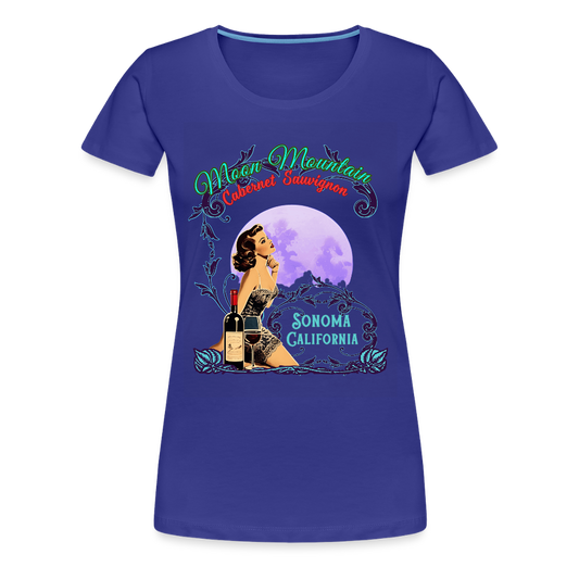 MOON MOUNTAIN CABERNET SAUVIGNON PINUP Women’s T-Shirt - royal blue