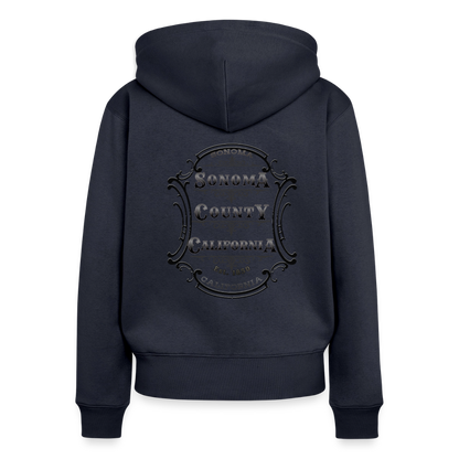 Sonoma County Emblem Women's Full Zip Hoodie - navy
