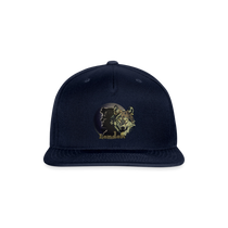 London Wolf Snapback Baseball Cap - navy