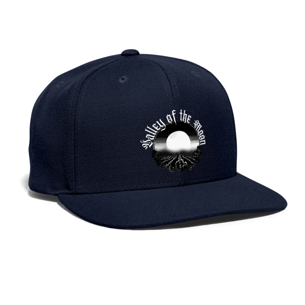 Valley of the Moon Gothic Snapback Baseball Cap - navy