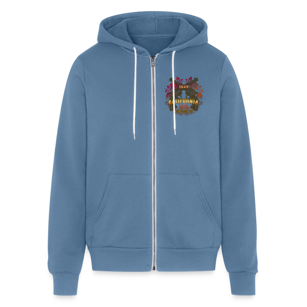 California Outlaw Full Zip Hoodie - steel blue