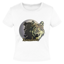 Jack London Moon Slim Fit Rib Women's T-Shirt - white