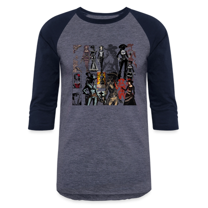 Baseball T-Shirt - heather blue/navy