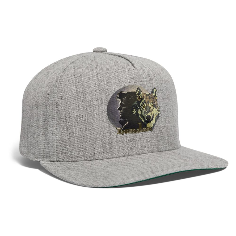 London Wolf Snapback Baseball Cap - heather gray