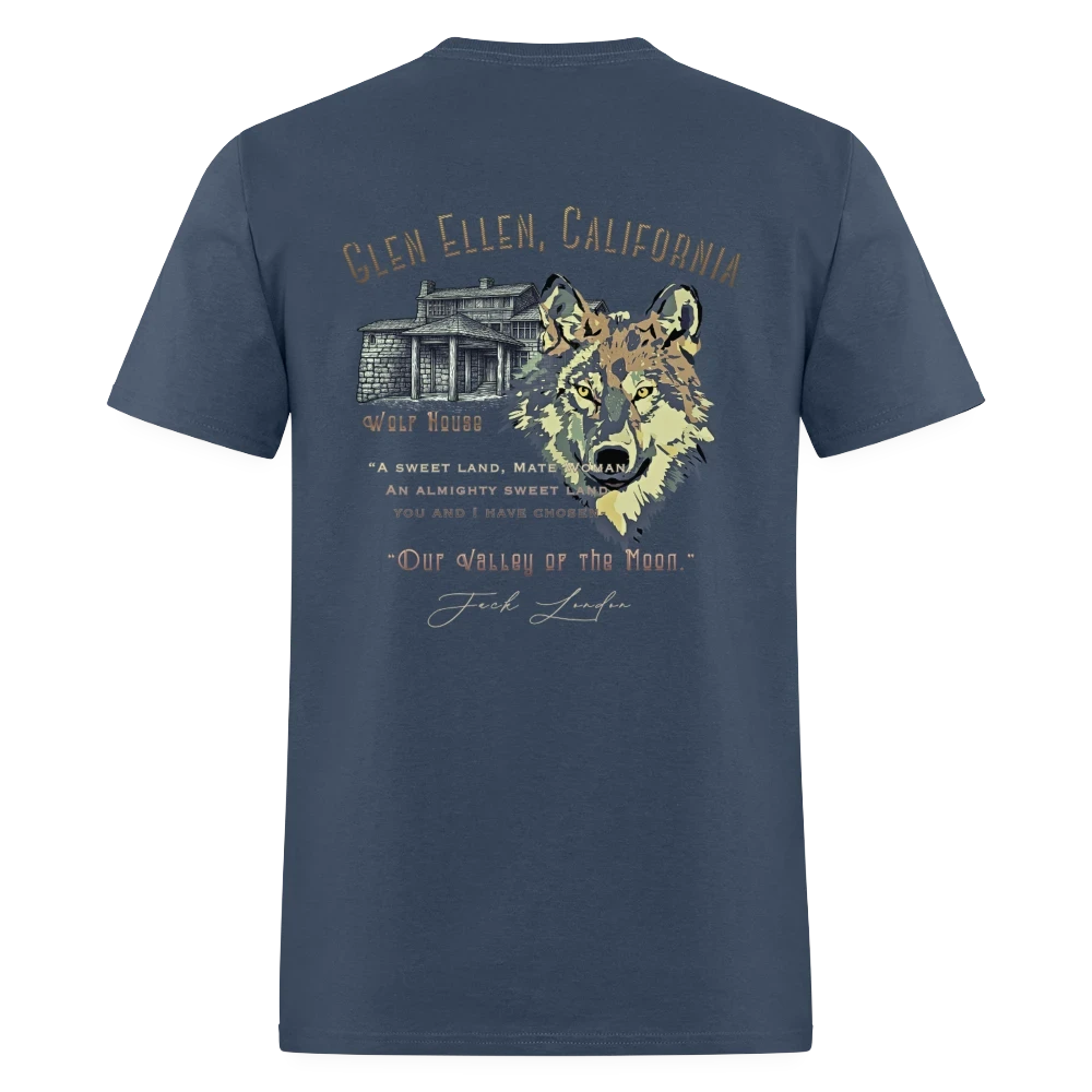 Jack London Moon  Men's T-Shirt -  blue dusk