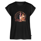 Pinot Noir Pinup Women's Roll Cuff T-Shirt - black