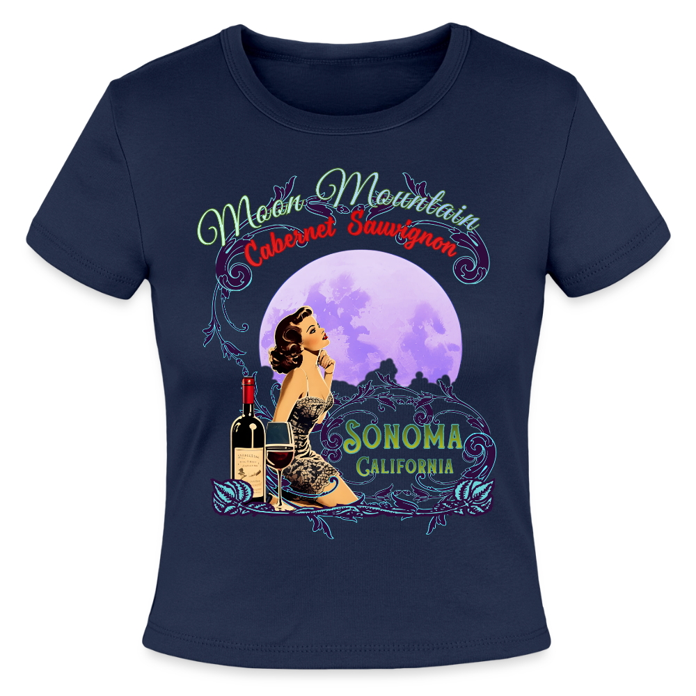 Moon Mountain Canernet Slim Fit Women's T-Shirt - navy