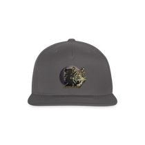 London Wolf Snapback Baseball Cap - dark grey