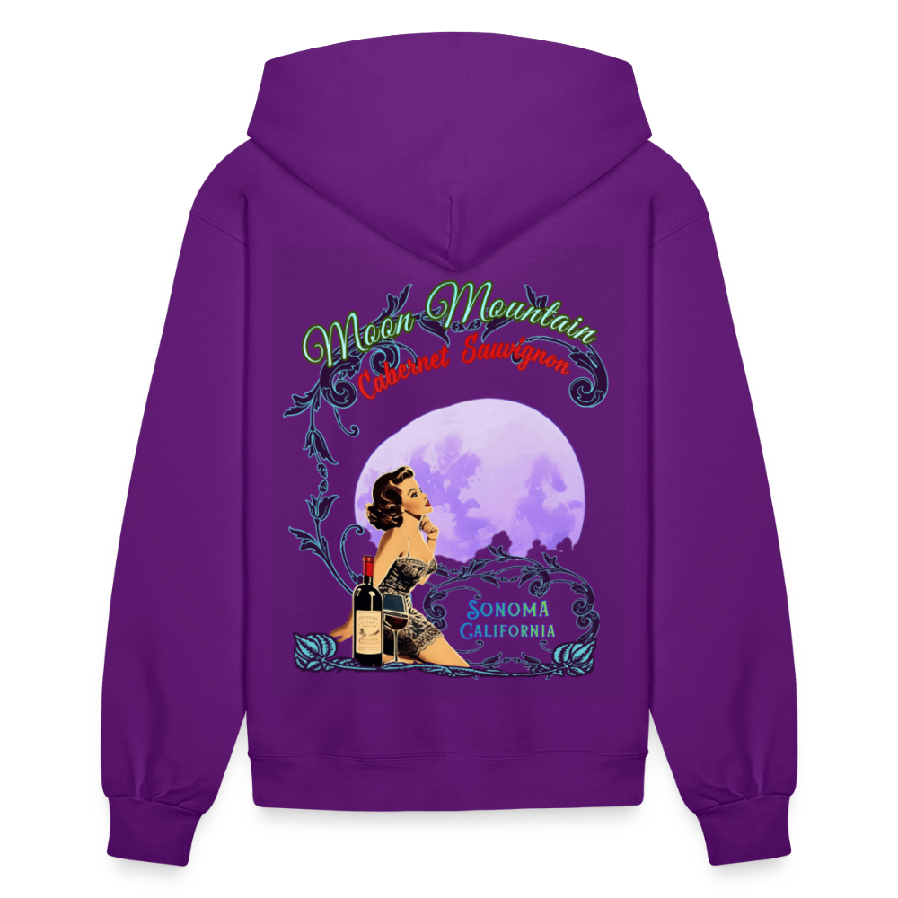 MOON MOUNTAIN CABERNET SAUVIGNON PINUP Women's Hoodie - purple