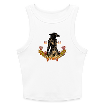 Slim Fit Rib Women's Tank Top - white
