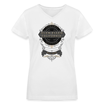 Glen Ellen Vintage Emblem Women's V-Neck T-Shirt - white