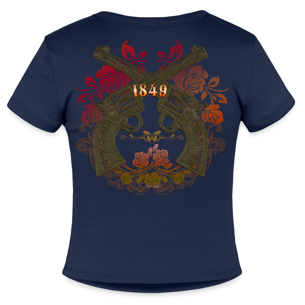 California Cowgirl Fitted Cotton/Poly T-Shirt - navy