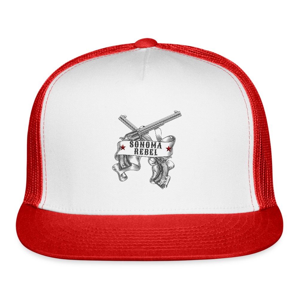 SONOMA REBEL Trucker Hat - white/red