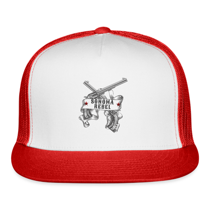 SONOMA REBEL Trucker Hat - white/red