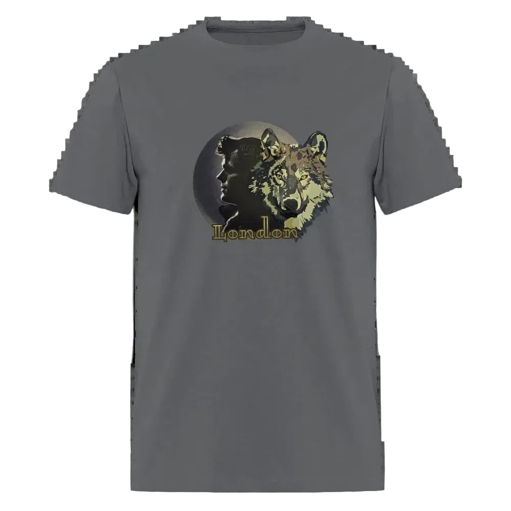 Jack London Moon  Men's T-Shirt - charcoal